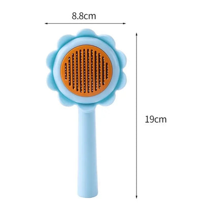 Sunflower Pet Grooming Brush for Dogs and Cats – Stainless Steel Deshedding Comb for Undercoat, Loose Hair, Tangles & Mats